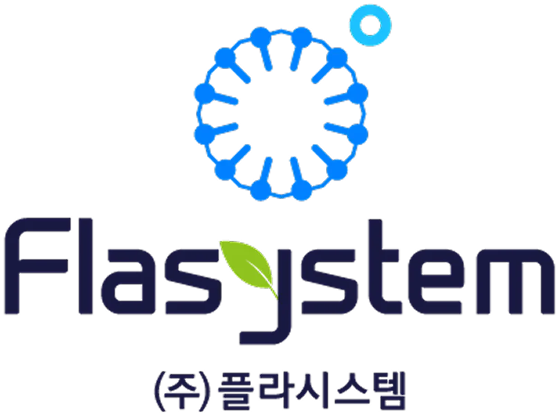 플라시스템 세로형 로고